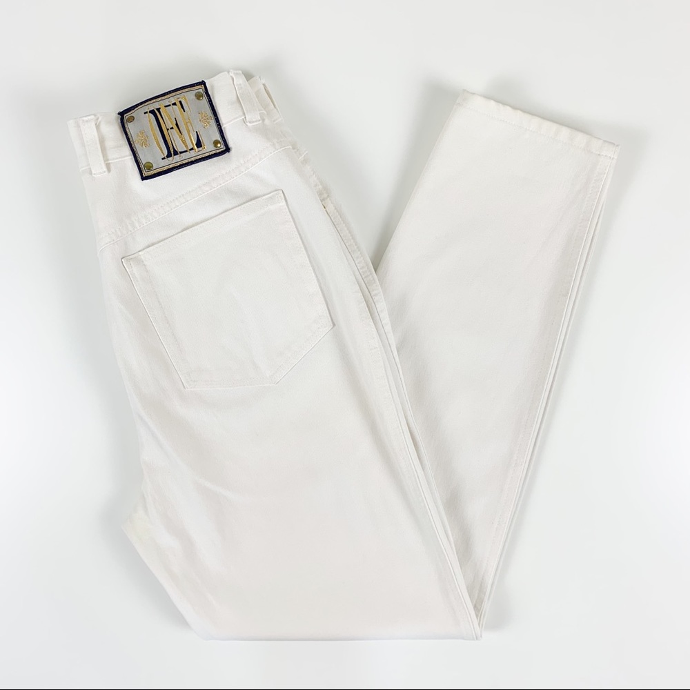 VTG Escada White High Waisted Jeans IT 42 / US 6